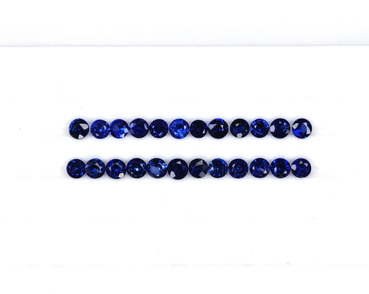 High Quality 100% Natural Blue Sapphire Calibrated 2.5mm Cut Royal Blue Color Loose Gemstone for Jewellery Making