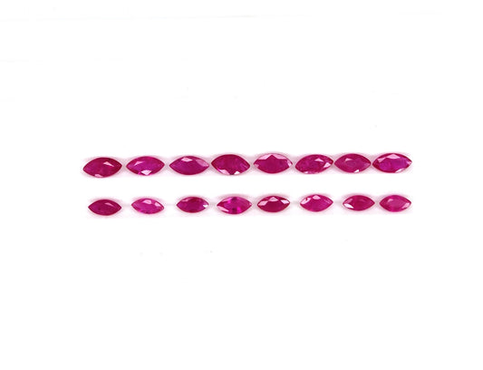 Natural Mozambique Ruby Heat 3.5x7.0mm Marquise Shape Reddish Pink Color Loose Gemstones for Jewellery Making