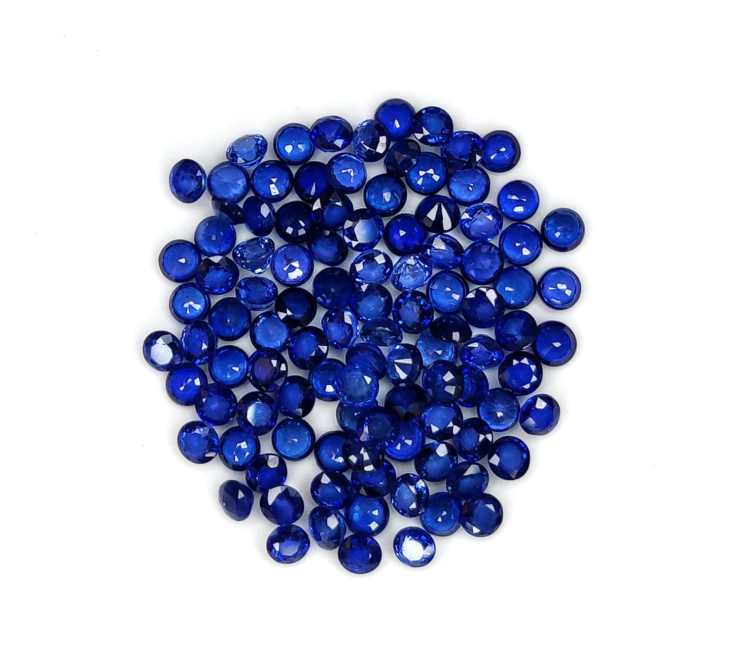 100% Natural High Quality Royal Blue Round Brilliant Cut 3.25mm Sapphire Loose Gemstone Best Price for Jewelry Making
