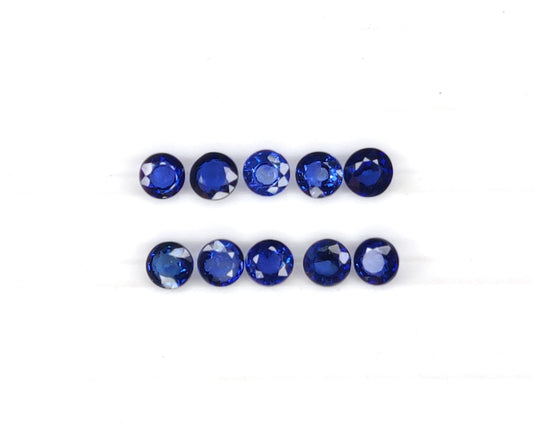 100% Natural High Quality Royal Blue Round Brilliant Cut 3.25mm Sapphire Loose Gemstone Best Price for Jewelry Making