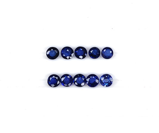 Fine Quality 100% Natural Blue Sapphire Calibrated Size 2.50-2.75mm Round Cut Royal Blue Loose Gemstone for Making Bracelet