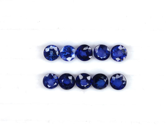 100% Natural High Quality 3.5mm Royal Blue Cut Loose Sapphire Gemstone Best Price for Jewelry Making
