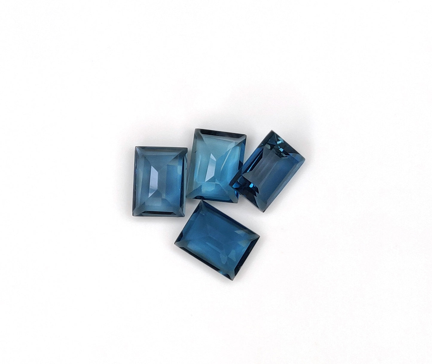 100% Natural Blue Topaz 6x8mm Baguette Cut Loose Gemstone Faceted Rectangle Shape December Birthstone