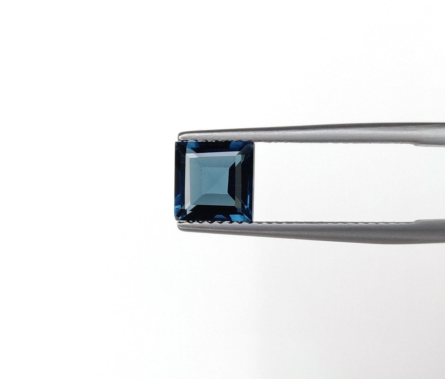 Natural London Blue Topaz 7.00 mm Square Cut Faceted Loose Gemstone Fine Quality Blue Color December Birthstone for Ring Jewelry