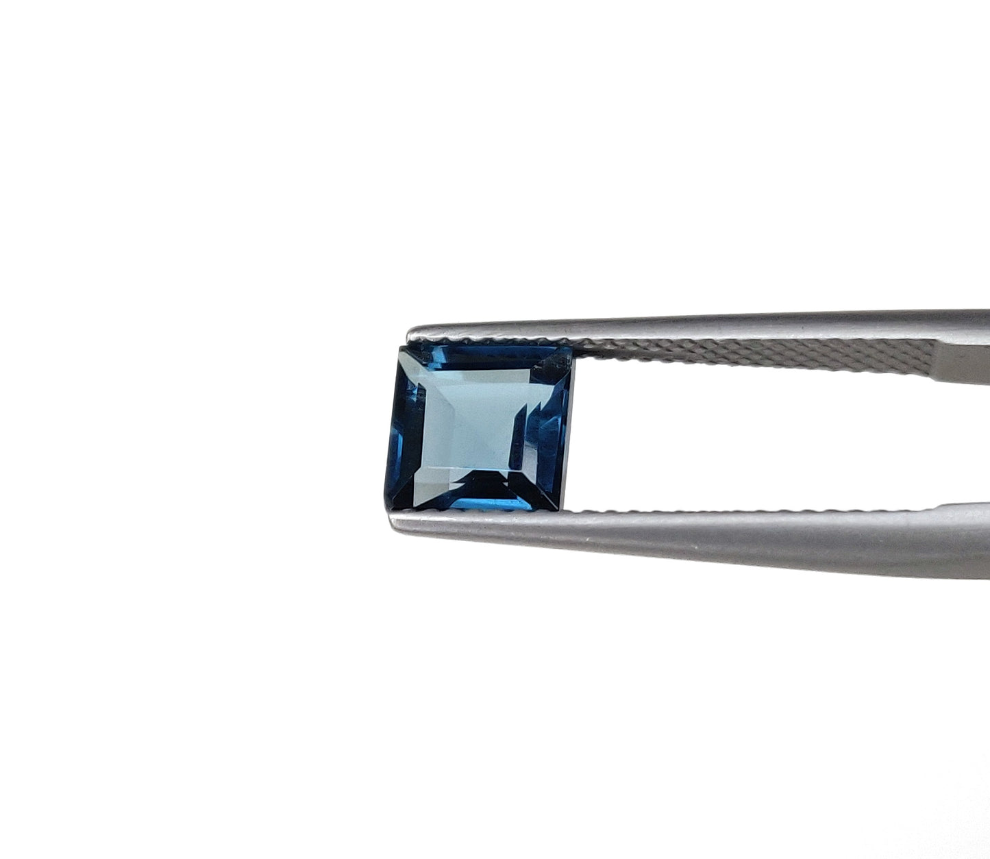Natural London Blue Topaz 7.00 mm Square Cut Faceted Loose Gemstone Fine Quality Blue Color December Birthstone for Ring Jewelry