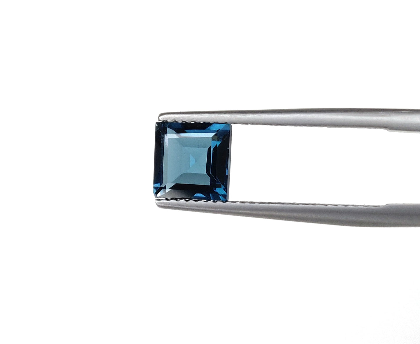 Natural London Blue Topaz 7.00 mm Square Cut Faceted Loose Gemstone Fine Quality Blue Color December Birthstone for Ring Jewelry