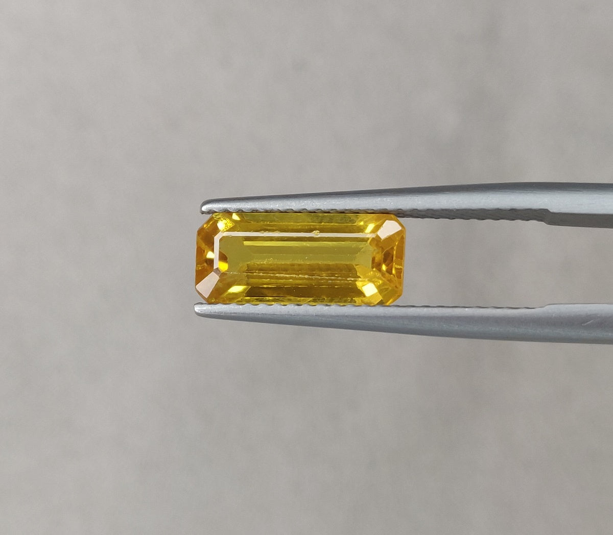 3.15 CT 100% Natural Yellow Sapphire (Pukhraj) 12.40x5.50x4.00 mm Octagon Cut Gemstone Fine Quality Ring Size Yellow Stone for Astrology