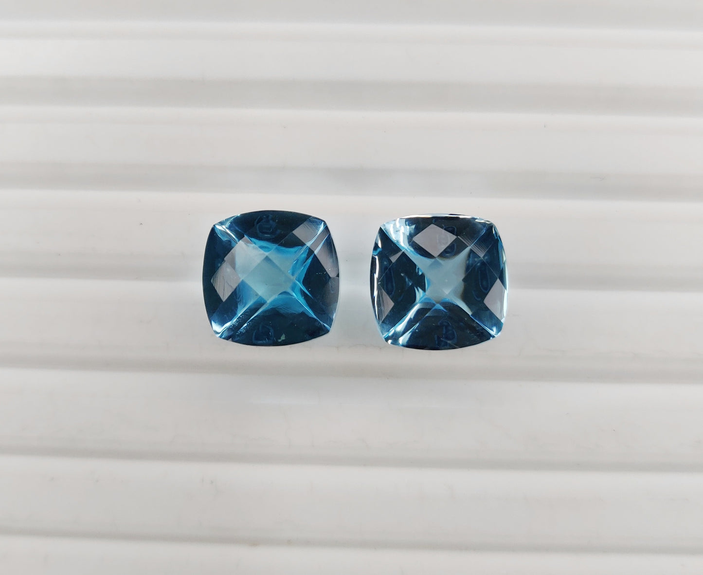Finest Quality Natural Swiss Blue Topaz Cushion Cut Loose Gemstone for Making Jewellery