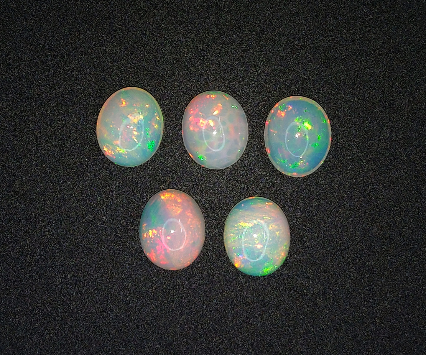 High Quality 100% Natural Multicolor Opal Stones 9x11 mm 16.18 Carat Lot Oval Shape Loose Gemstone for Rings Astrology