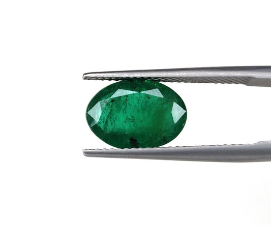 3.40 CT 100% Natural Zambian Emerald Oval Cut 8.60x12.05x5.0 mm Faceted Gemstone Fine Quality 1 Pcs May Birthstone for Ring & Pendant Making