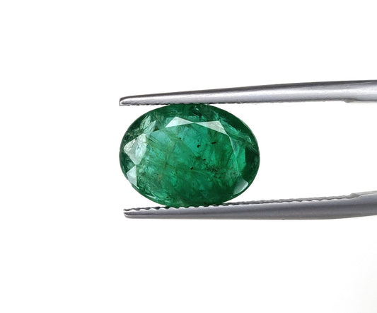 4.40 Carat Natura Emerald Oval Cut 9.10x12.25x5.75 mm Size Single Pcs Gemstone Fine Quality Faceted May Birthstone for Ring at Best Price