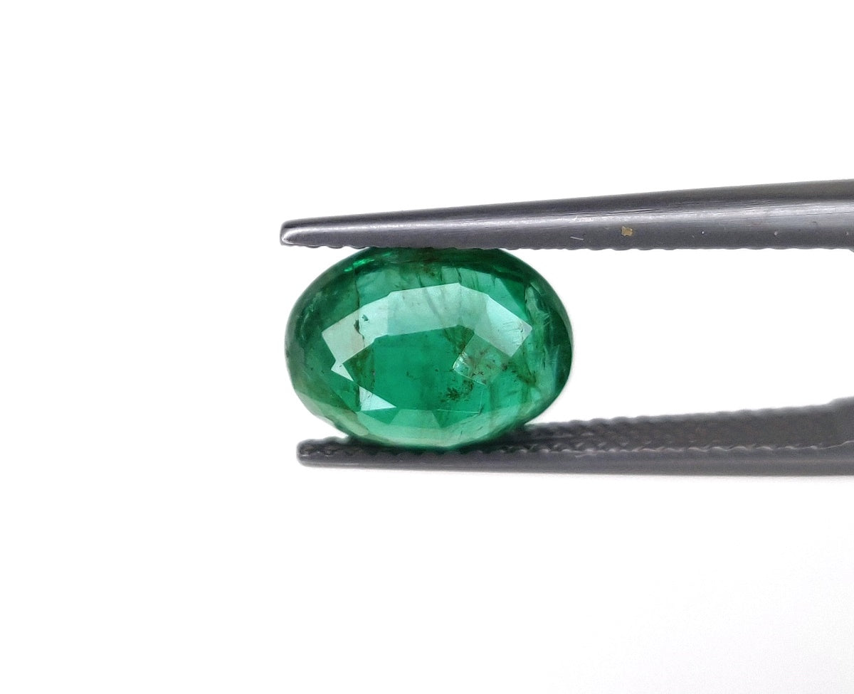 100% Natural Emerald 8.60x10.60x5.50 mm Oval Cut 3.30 Carat Faceted May Birthstone Fine Quality Vivid Green Ring Size Gemstone for Astrology
