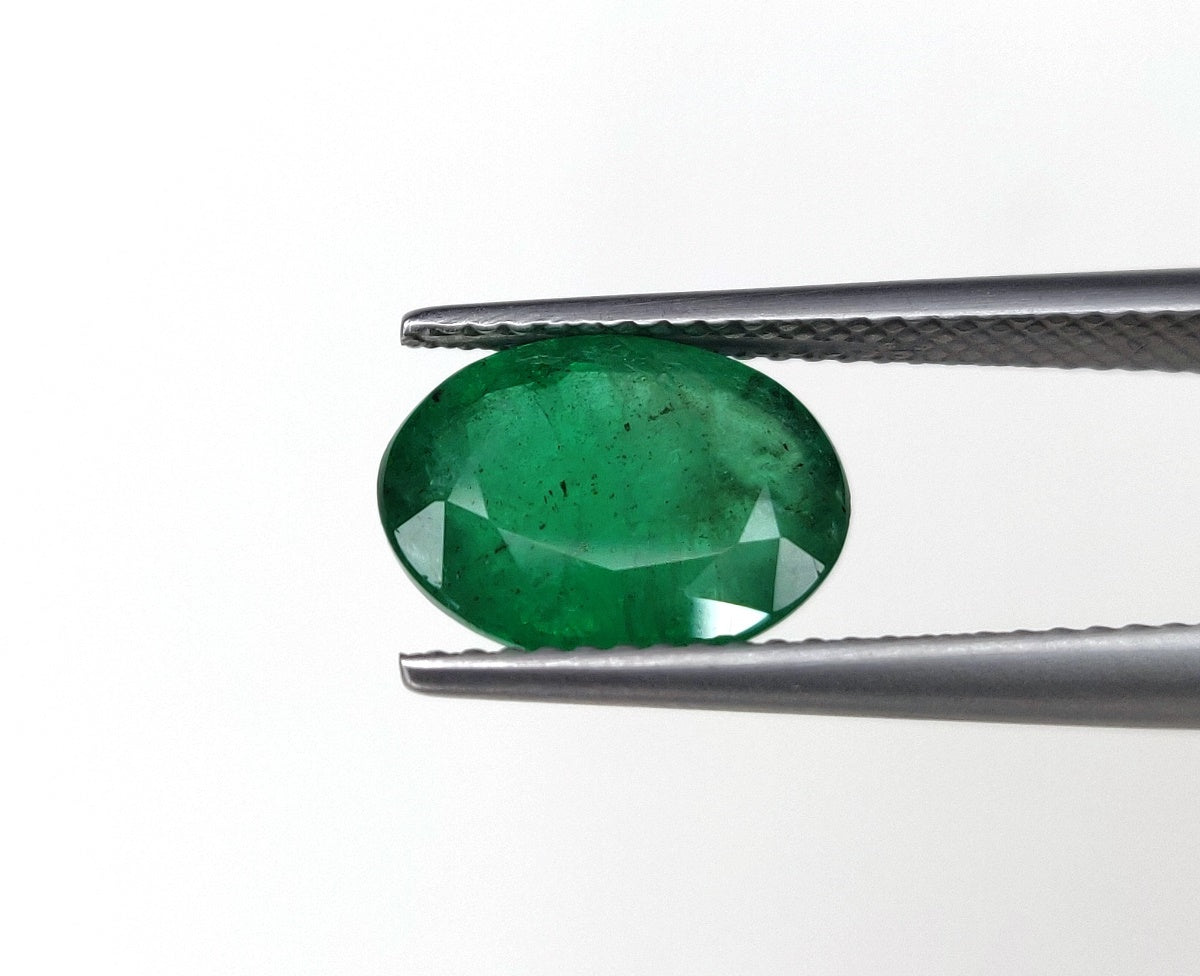 100% Natural Emerald 8.50x11.00x5.00 mm Oval Cut 3.10 Carat Faceted May Birthstone Fine Quality Vivid Green Ring Size Gemstone for Astrology