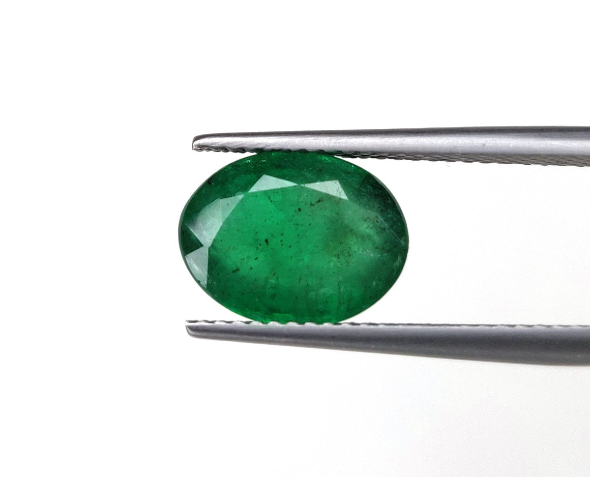 100% Natural Emerald 8.50x11.00x5.00 mm Oval Cut 3.10 Carat Faceted May Birthstone Fine Quality Vivid Green Ring Size Gemstone for Astrology