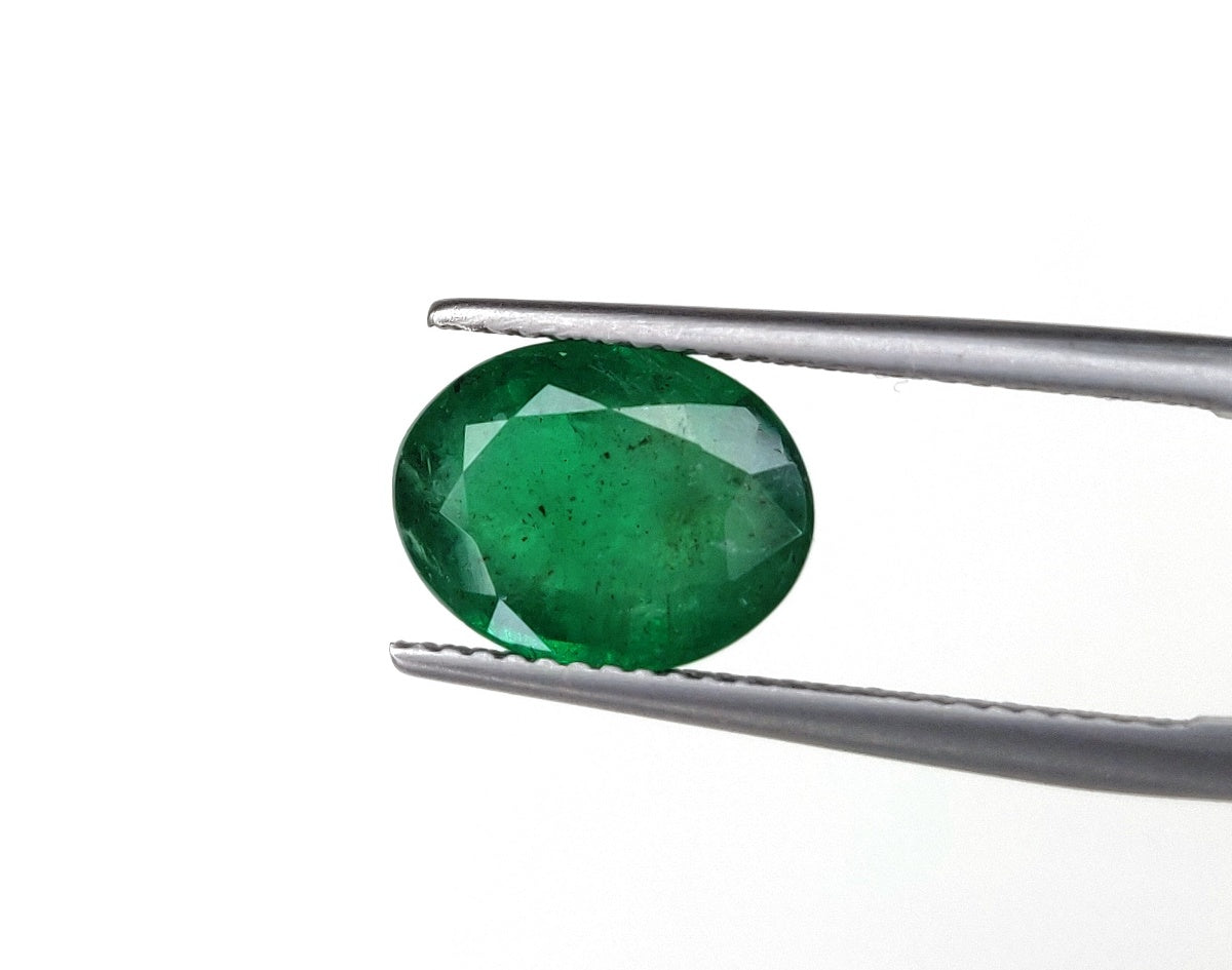 100% Natural Emerald 8.50x11.00x5.00 mm Oval Cut 3.10 Carat Faceted May Birthstone Fine Quality Vivid Green Ring Size Gemstone for Astrology