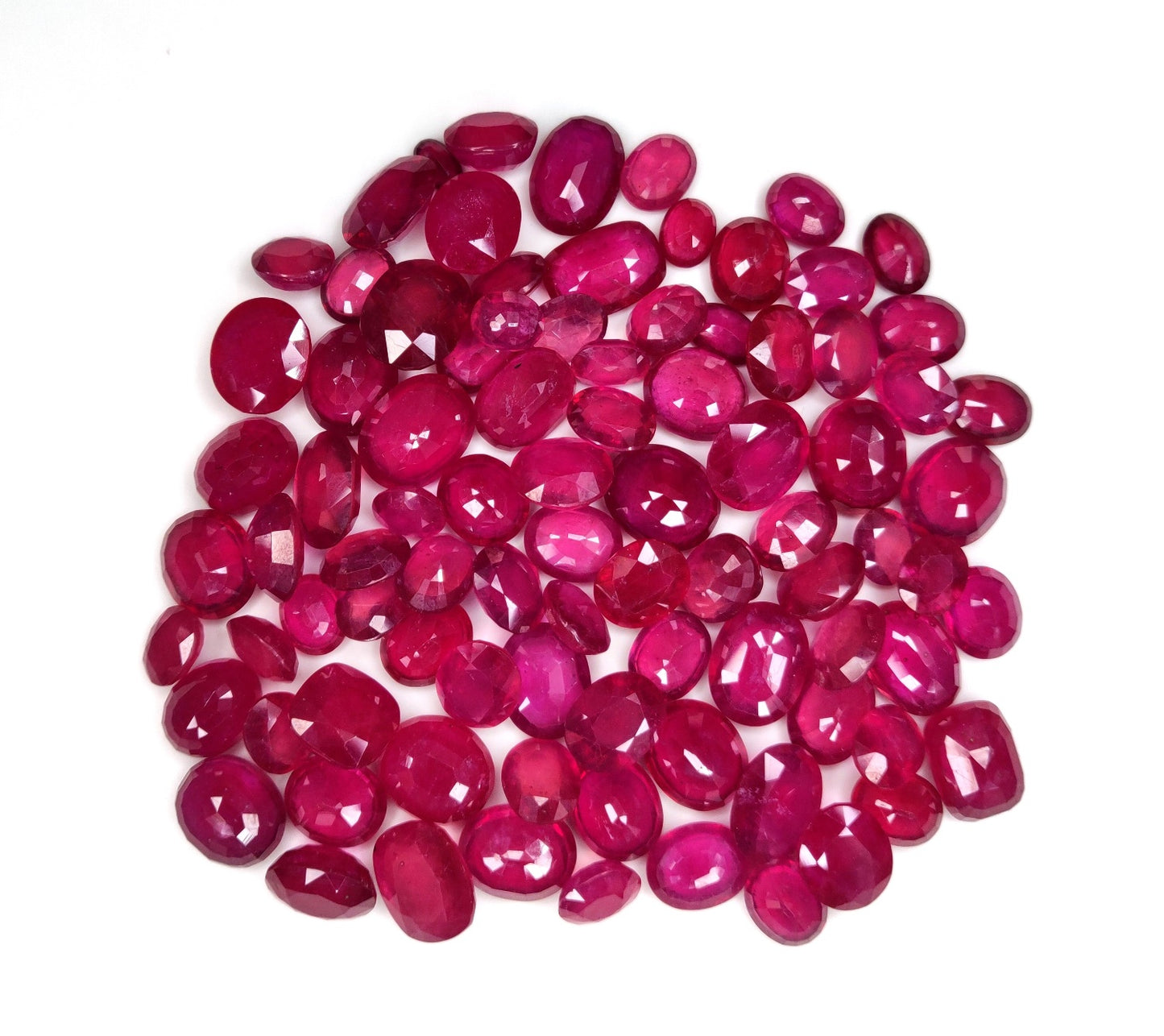 100% Natural Mozambique Ruby Loose Gemstones Oval Cut 3-8 Cts Mix Sizes July Birthstone for Jewellery Making