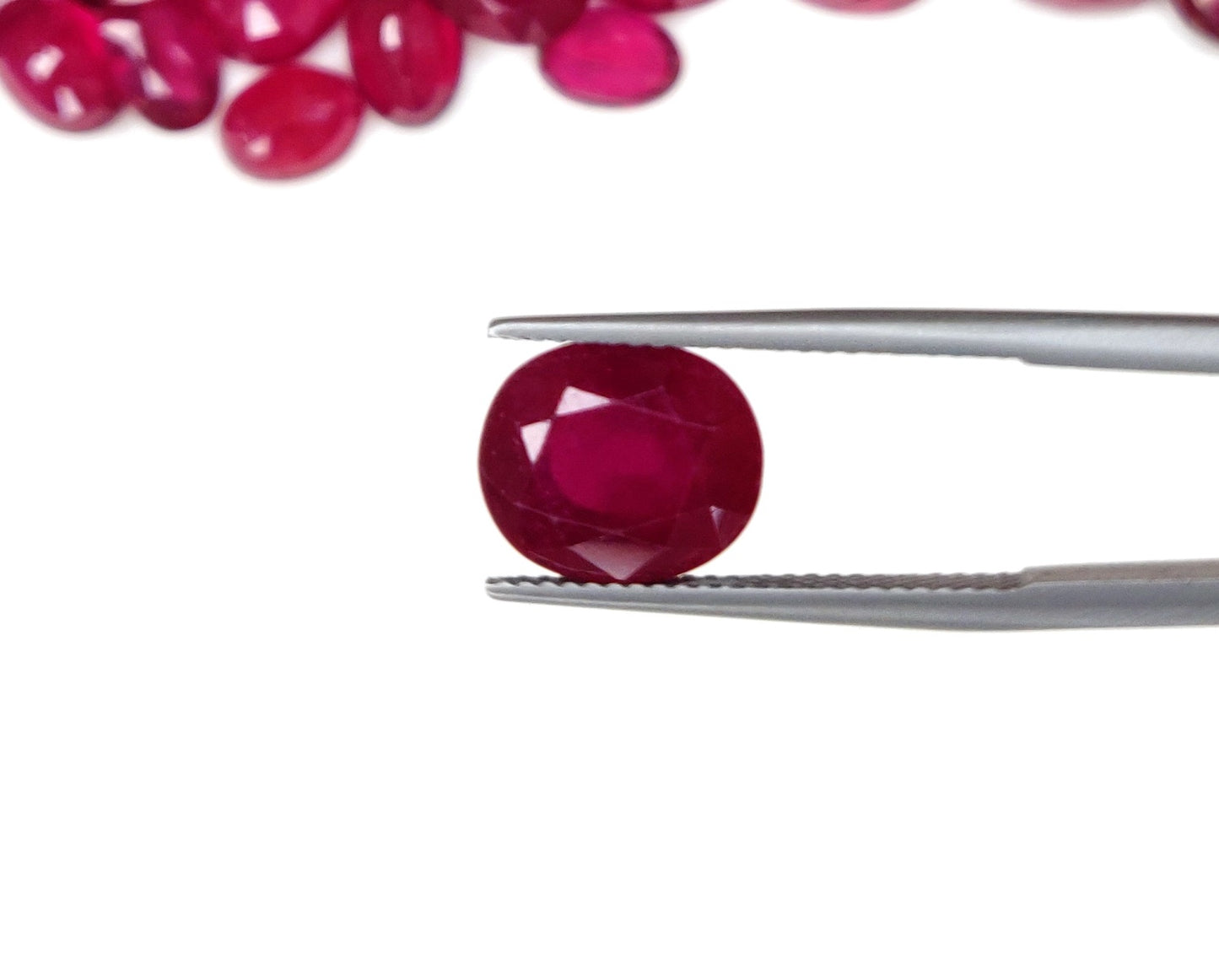 Natural Heat-Treated Ruby Oval Shape Sizes 7x9- 9x11 mm Loose Gemstone Red Color July Birthstone for Making Jewellery