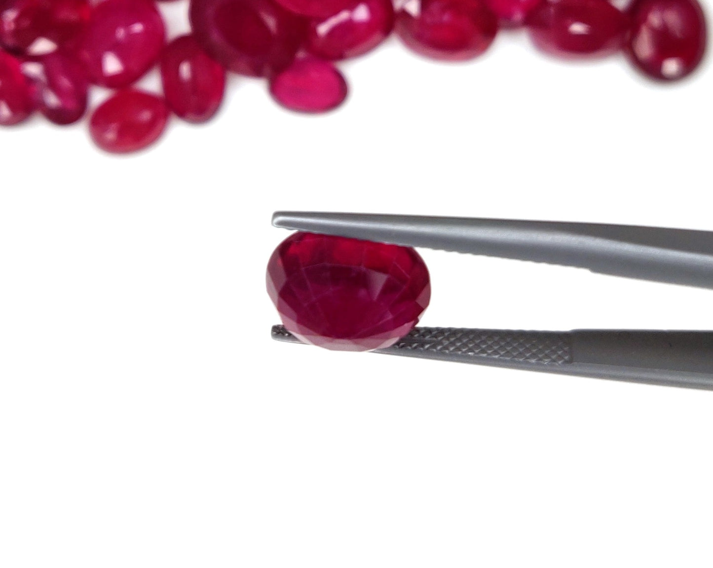 Natural Heat-Treated Ruby Oval Shape Sizes 7x9- 9x11 mm Loose Gemstone Red Color July Birthstone for Making Jewellery