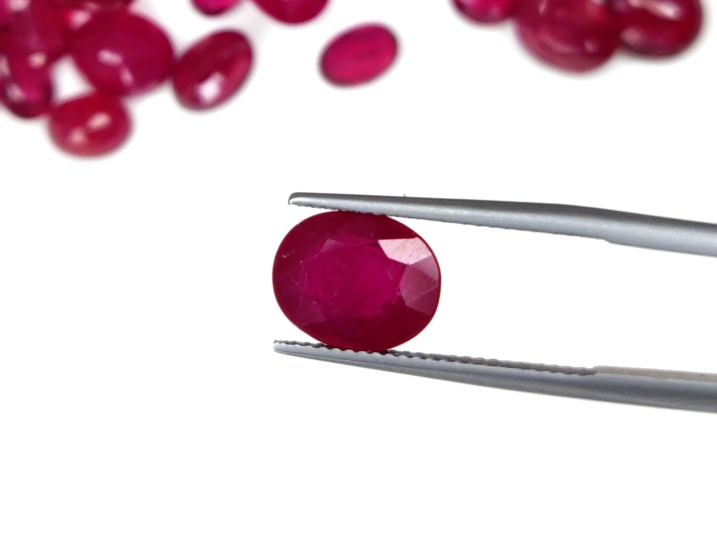 Natural Heat-Treated Ruby Oval Shape Sizes 7x9- 9x11 mm Loose Gemstone Red Color July Birthstone for Making Jewellery