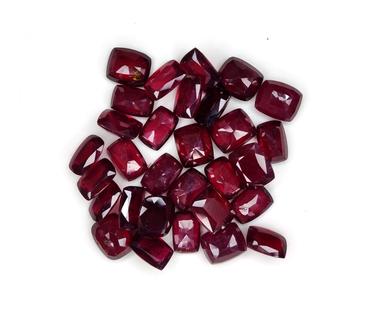 7x10mm Natural Best Quality Cushion Cut Ruby Loose Gemstone Blood Red Color G-A2 Heat-Treated July Birthstone for Necklace