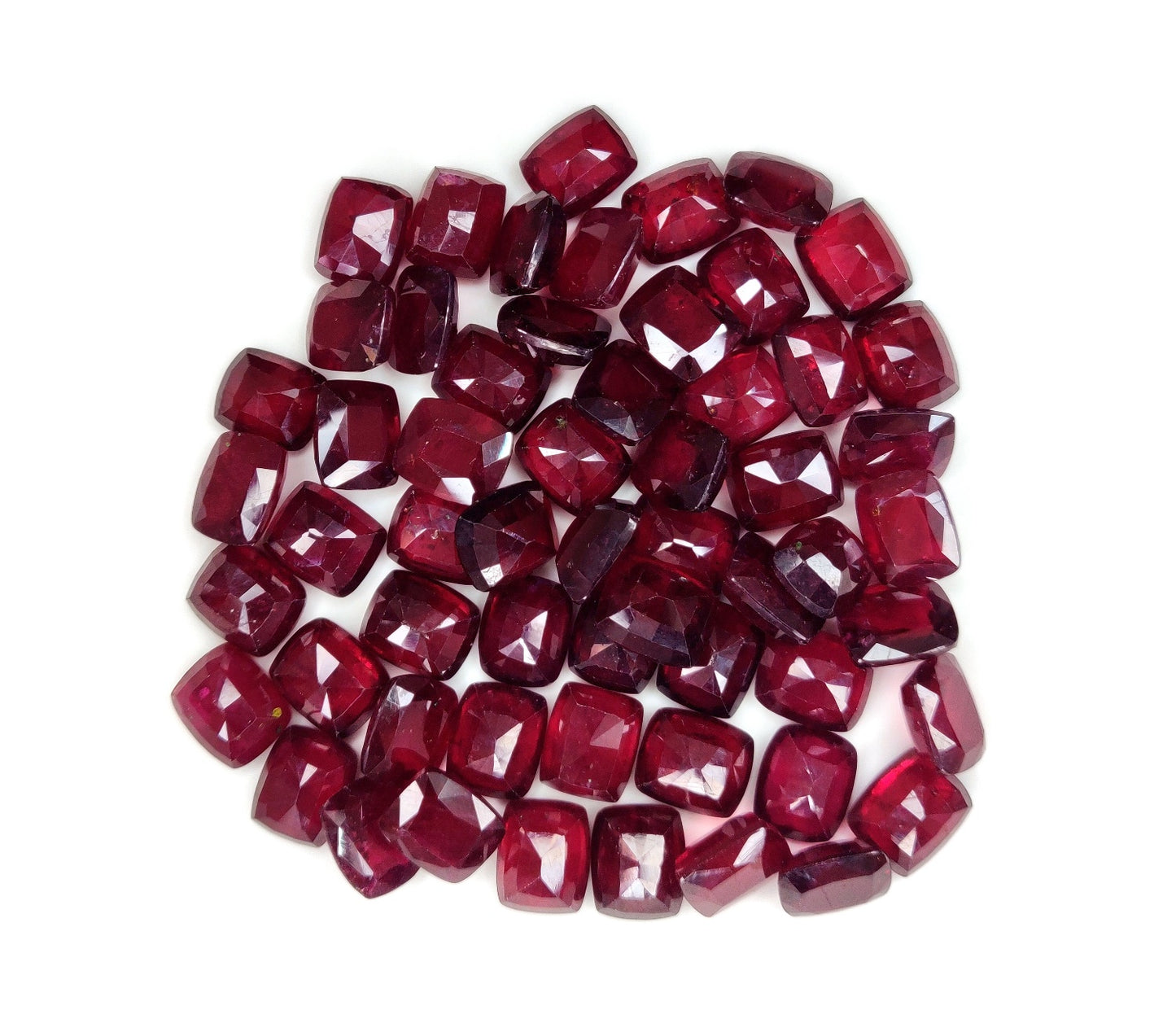 Fine Quality Natural Ruby 7x10mm Cushion Cut Loose Gemstone Blood Red G-A2 Heat-Treated July Birthstone for Making Jewelry