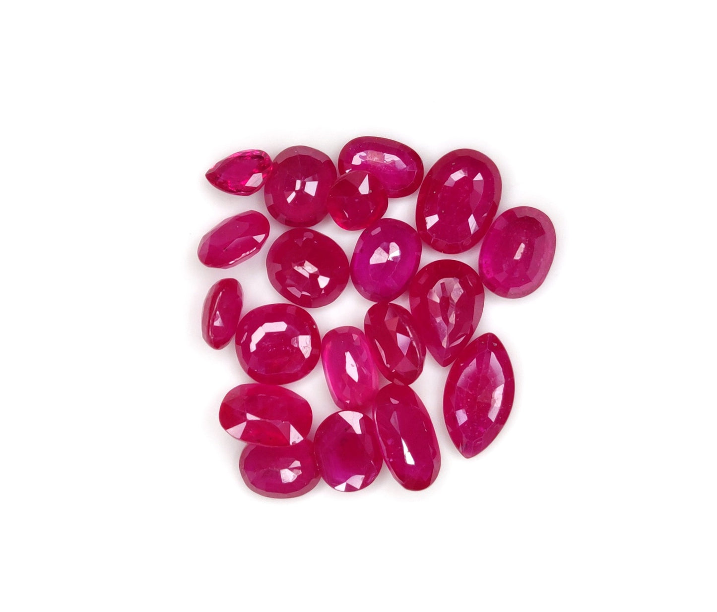 100% Natural Mozambique Ruby Loose Gemstones Fine Cut 2-6 Carat July Birthstone Mix Sizes Stones for Jewellery