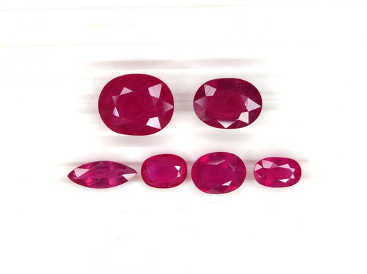 100% Natural Mozambique Ruby Loose Gemstones Fine Cut 2-6 Carat July Birthstone Mix Sizes Stones for Jewellery Making