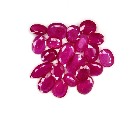 2-6 Carat Mozambique Ruby Gemstones Heated Reddish Pink Color Mix Sizes Fine Quality July Birthstone for Jewelry Making