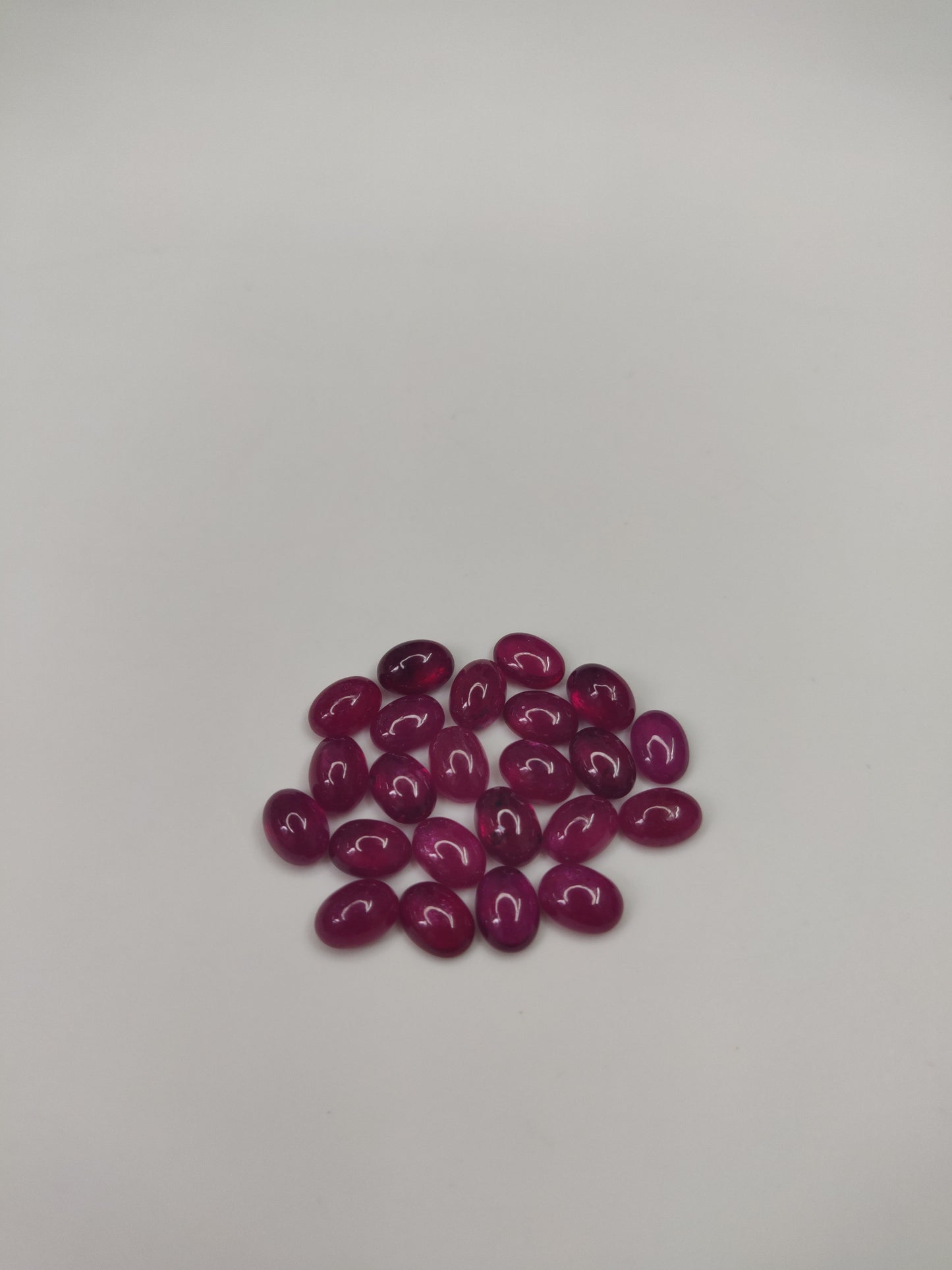 Natural Heat-Treated Ruby 6x8mm Oval Shape Cabochon Fine Quality Reddish Pink Color Loose Gemstone for Making Jewellery