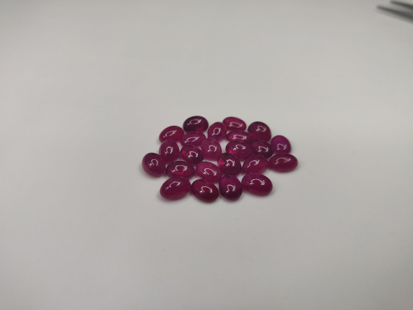 Natural Heat-Treated Ruby 6x8mm Oval Shape Cabochon Fine Quality Reddish Pink Color Loose Gemstone for Making Jewellery