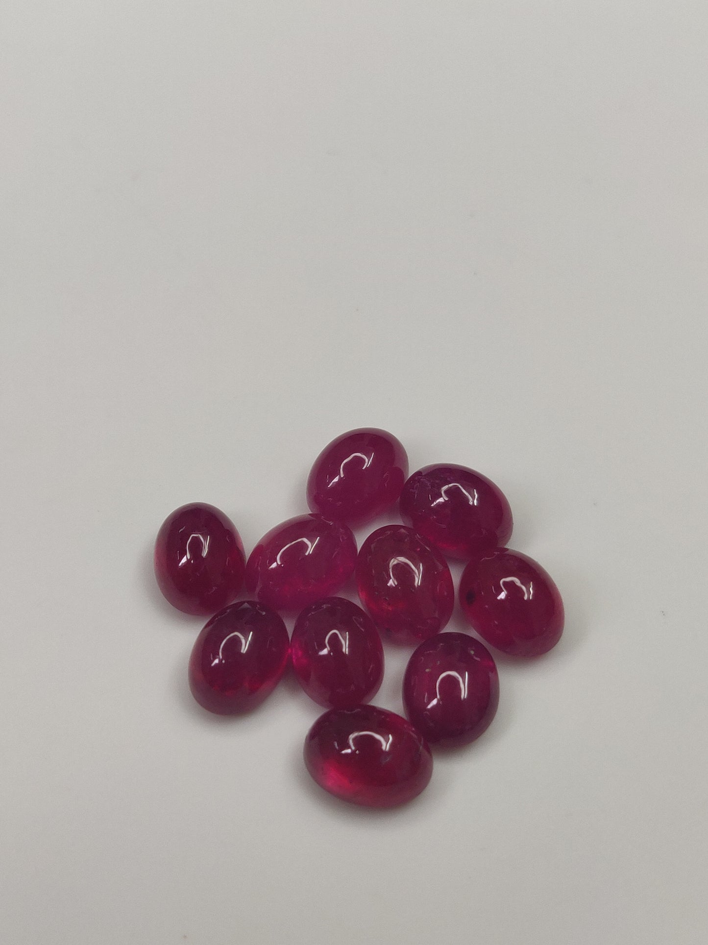 100% Natural Ruby Cabochon 7x9 mm Oval Shape Heat-Treated Fine Quality Reddish Pink Color Loose Gemstone for Bracelet Necklace