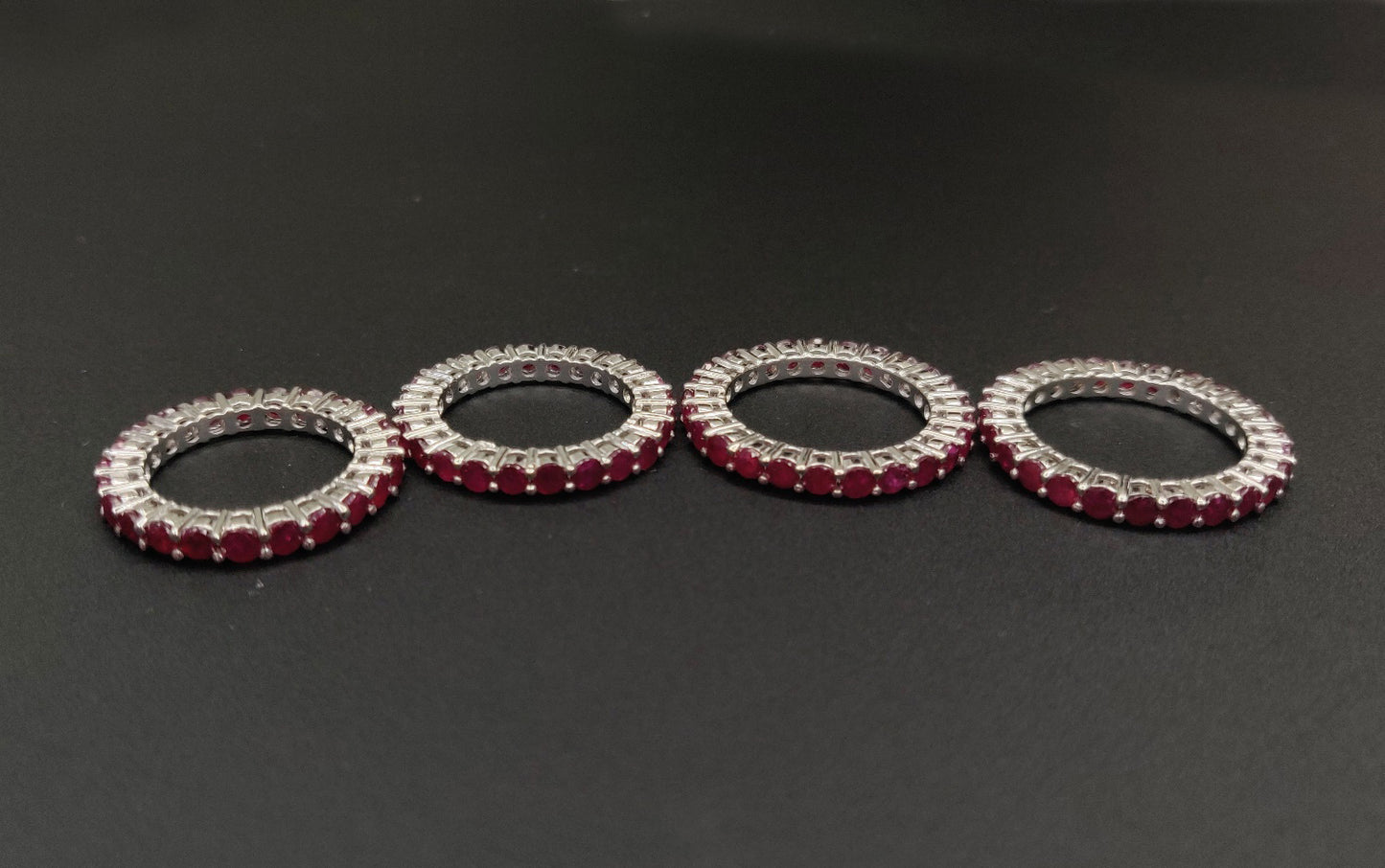 Fine Quality Natural Ruby Round Shape Gemstone 3mm Size 925 Sterling Silver Statement Ring