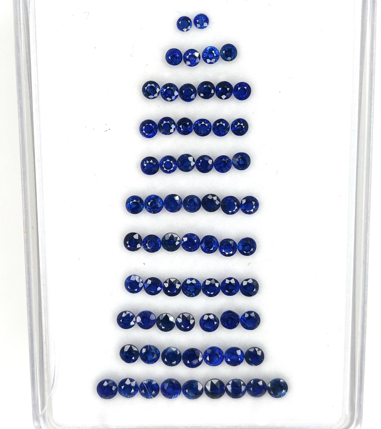 Natural Blue Sapphire Brilliant Cut Round Shape Calibrated 3-3.5mm Royal Blue Color Loose Gemstones for Jewelry Making