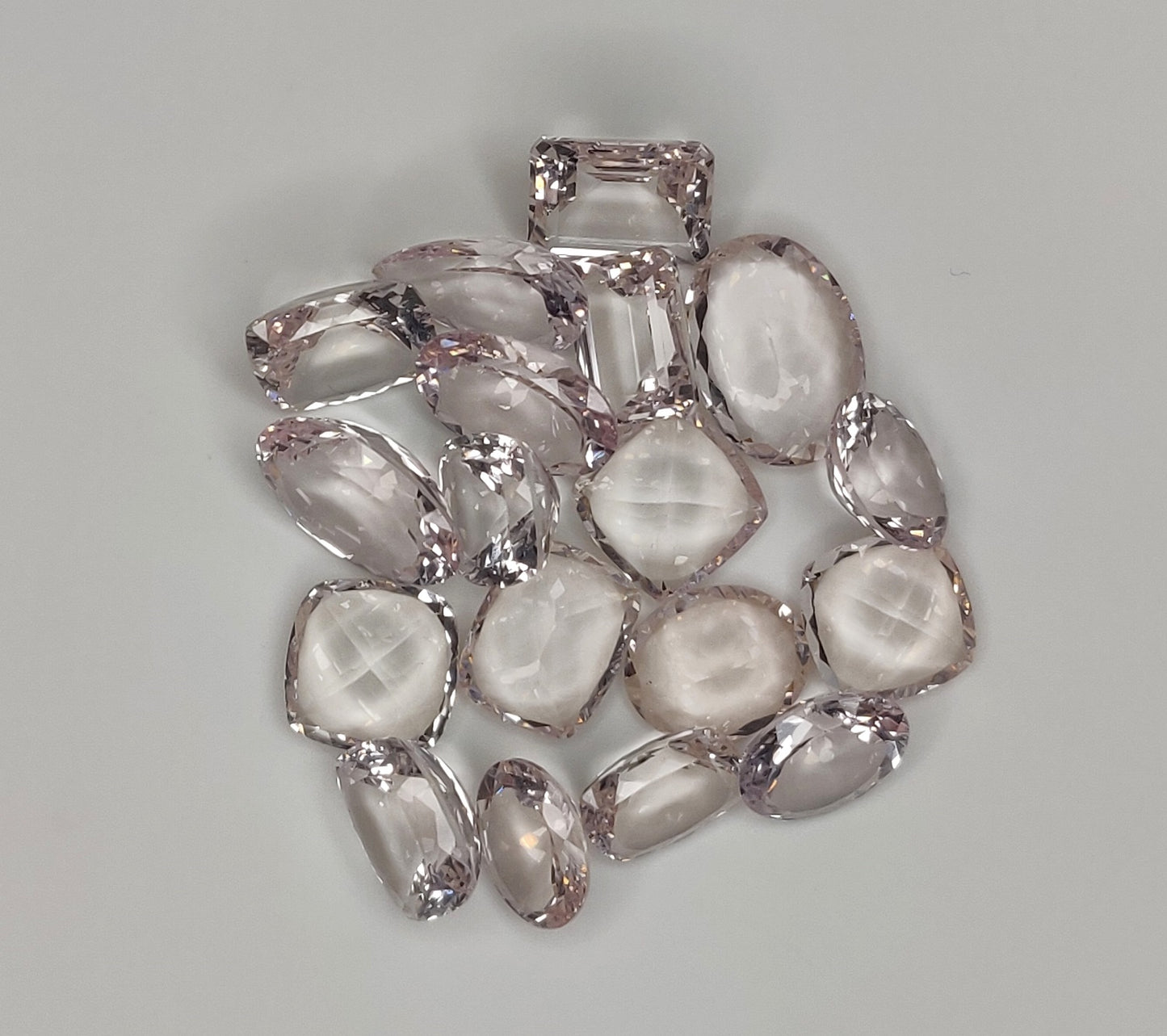 Natural Morganite Loose Gemstone 60 Carat Lot Fine Quality Pinkish Peach Color Mixed Shape June Birthstone for Jewelry Making
