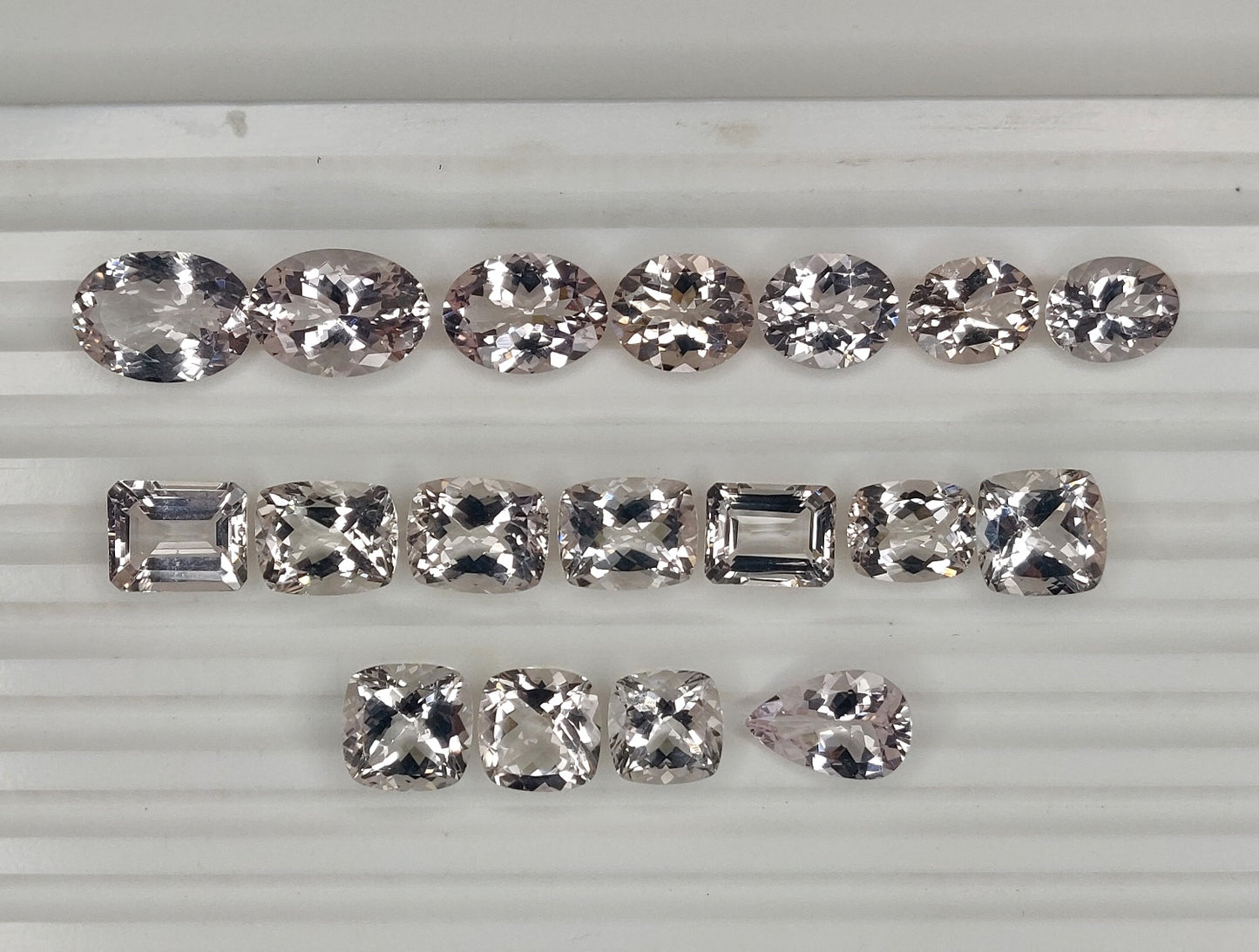 Natural Morganite Loose Gemstone 60 Carat Lot Fine Quality Pinkish Peach Color Mixed Shape June Birthstone for Jewelry Making