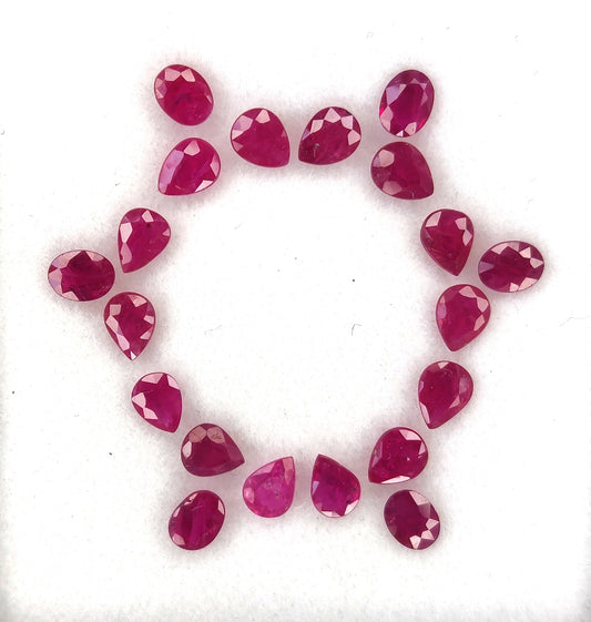 5x4 mm Fine Quality Burma Ruby Loose Gemstone Natural Reddish Pink July Birthstone for Bracelet or Necklace Making