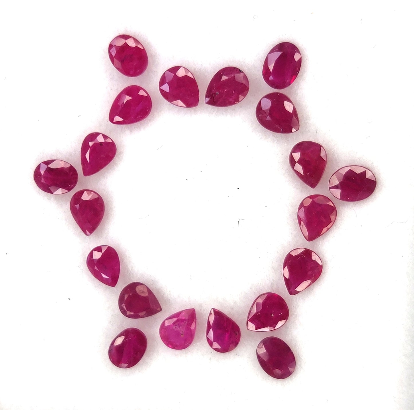 5x4 mm Fine Quality Burma Ruby Loose Gemstone Natural Reddish Pink July Birthstone for Bracelet or Necklace Making