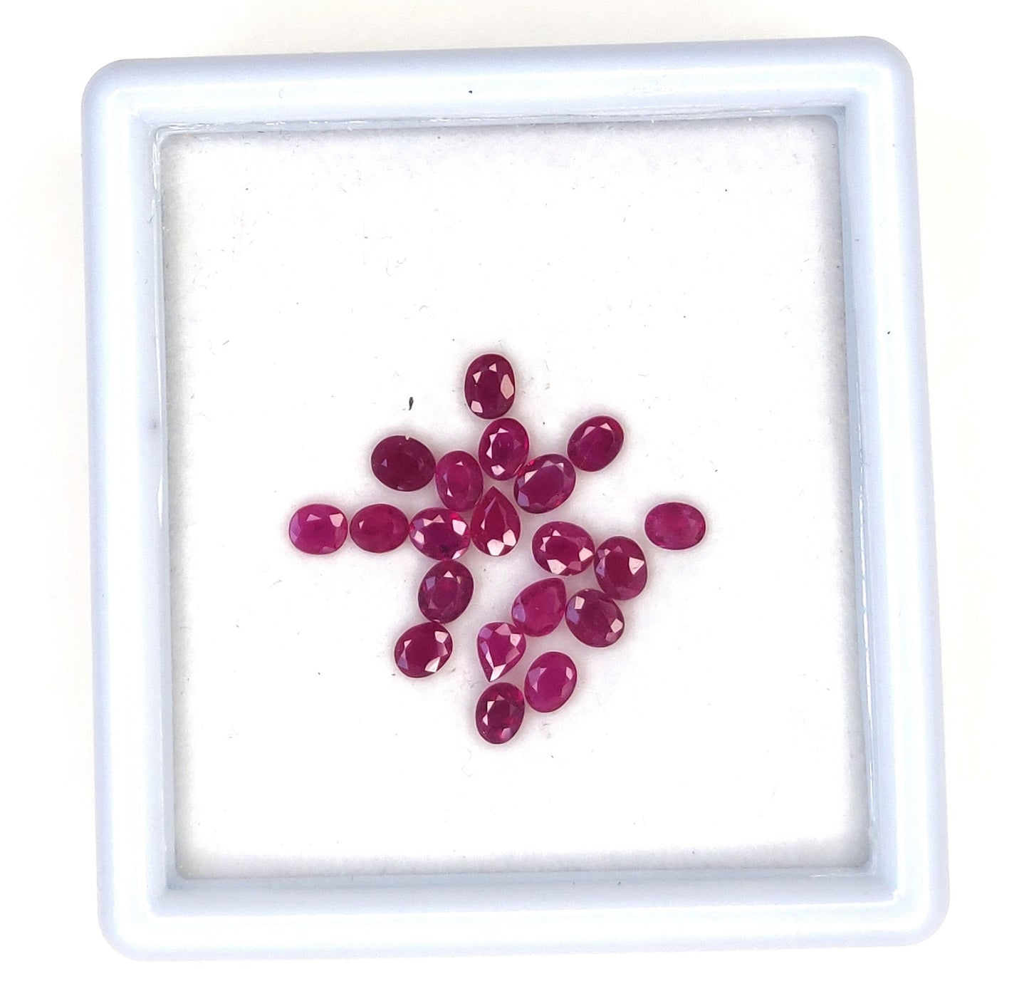 Burma Ruby Heated Natural 3.4x4.5 mm Fine Cut Oval Pear Shape Loose Gemstone Calibrated July Birthstone for Jewellery Making