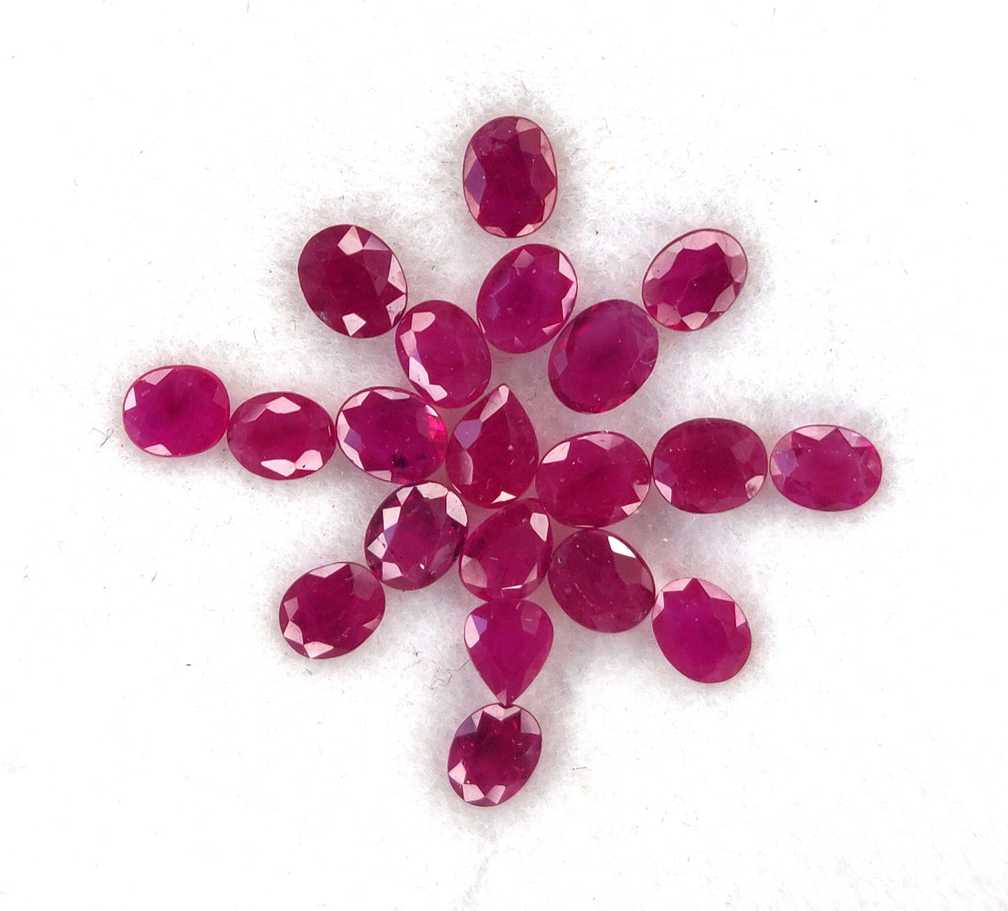Burma Ruby Heated Natural 3.4x4.5 mm Fine Cut Oval Pear Shape Loose Gemstone Calibrated July Birthstone for Jewellery Making