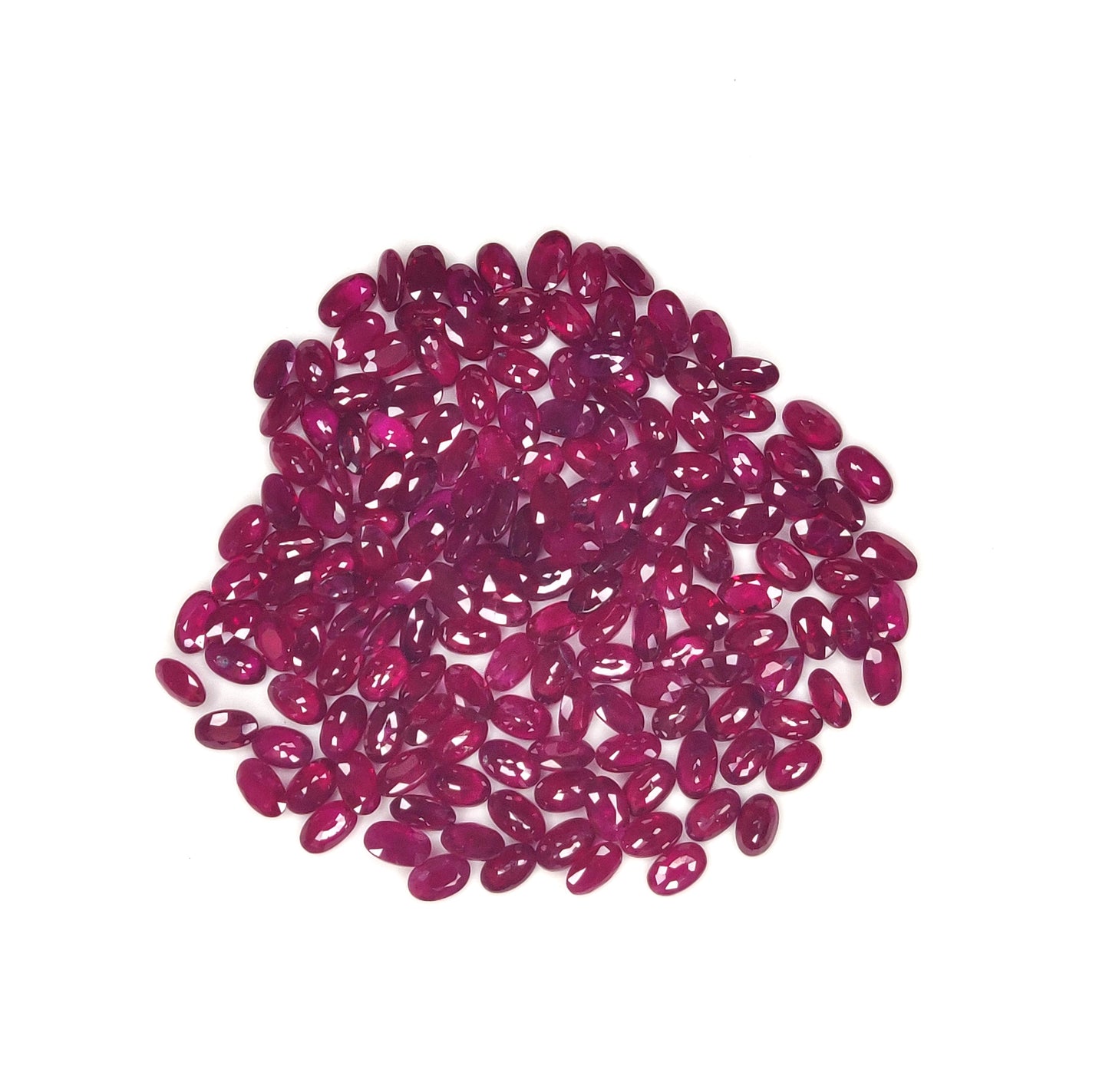 Best Quality Natural 3x5mm Oval Cut Reddish Pink Heated Burma Ruby Loose Gemstone for Jewelry Making