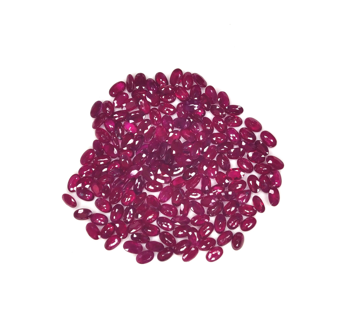 Best Quality Natural 3x5mm Oval Cut Reddish Pink Heated Burma Ruby Loose Gemstone for Jewelry Making