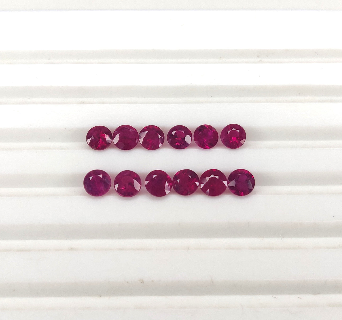 Natural 3-3.5mm Round Shape Diamond Cut Reddish Pink Burma Ruby Loose Gemstone for Jewelry Making at Best Price