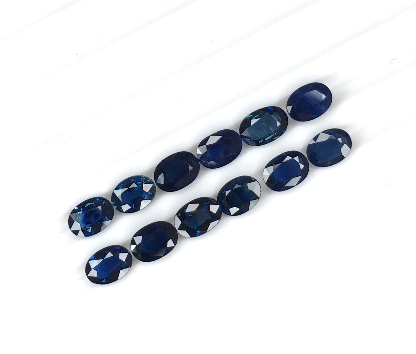 Top Quality Natural Blue Sapphire Heated Gemstone Calibrated 5x7mm Oval Shape Faceted Cut Stones for Jewellery Making