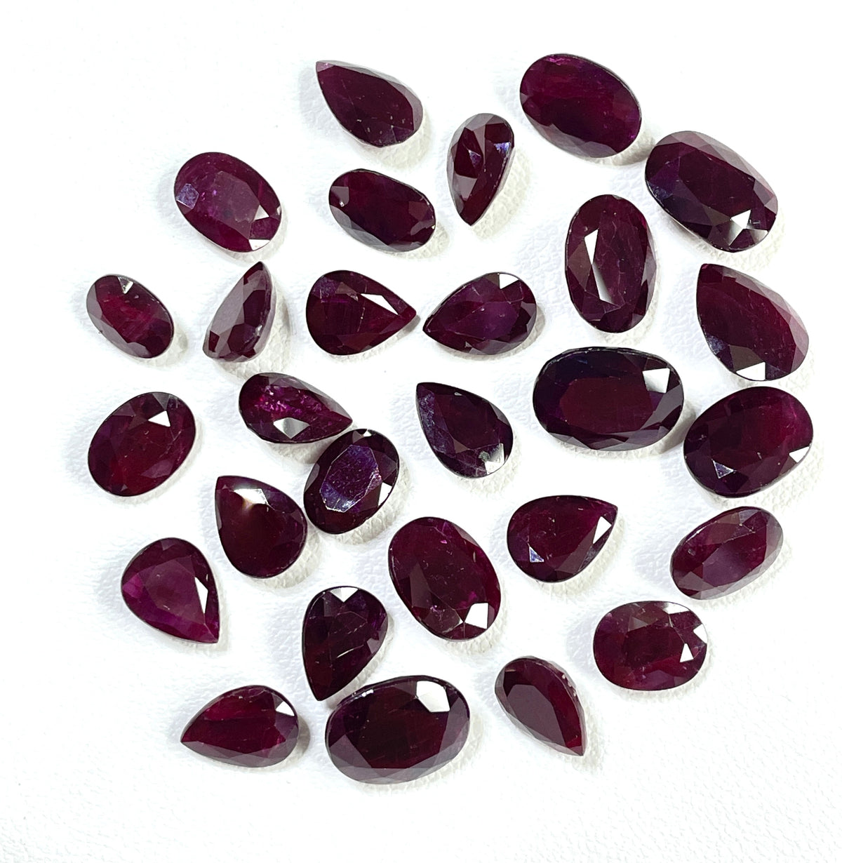 100% Natural African Ruby Heat 6x8-8x10mm Oval Pear Cut Blood Red Color Loose Gemstone for Making Jewellery