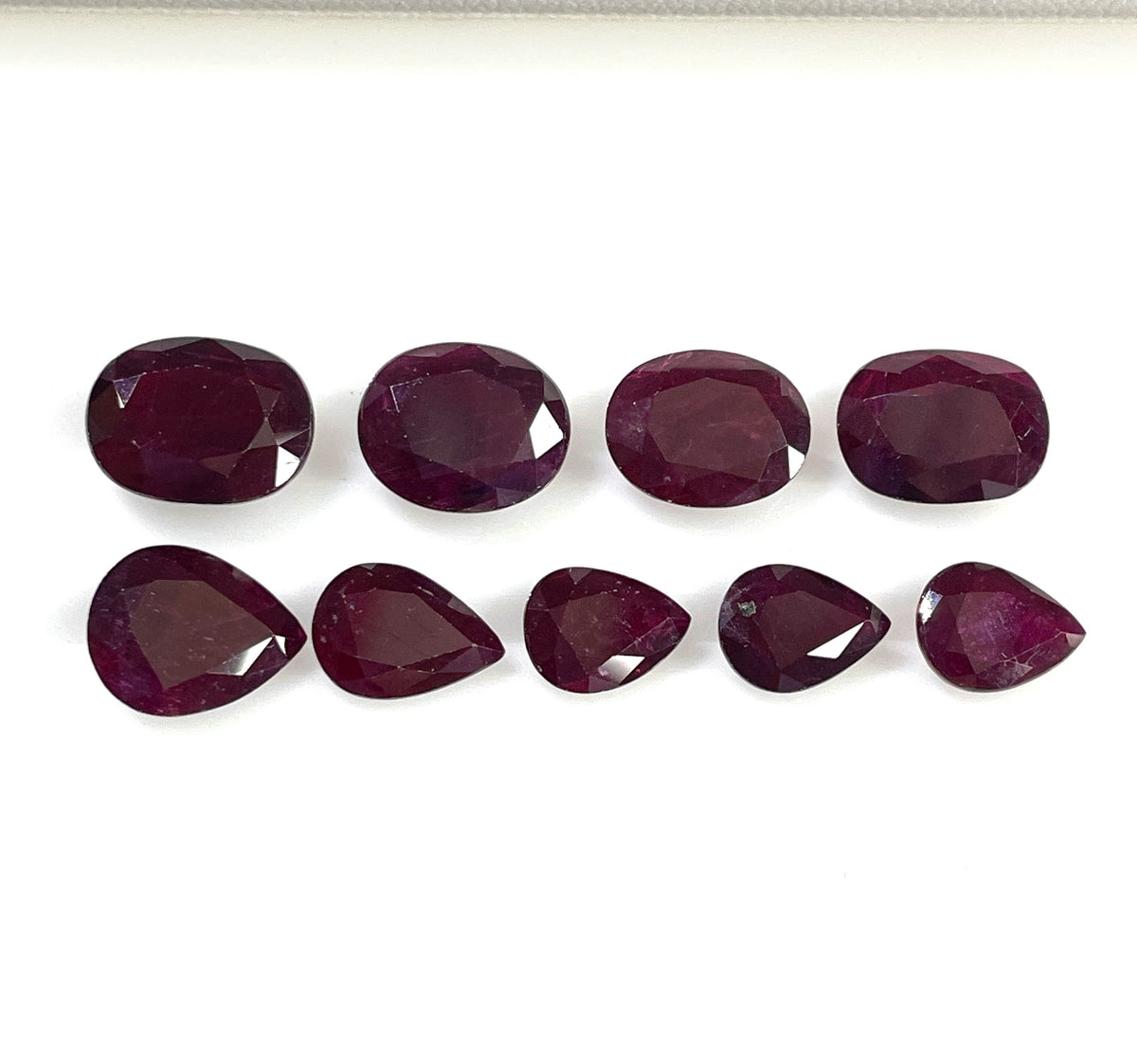 100% Natural African Ruby Heat 6x8-8x10mm Oval Pear Cut Blood Red Color Loose Gemstone for Making Jewellery