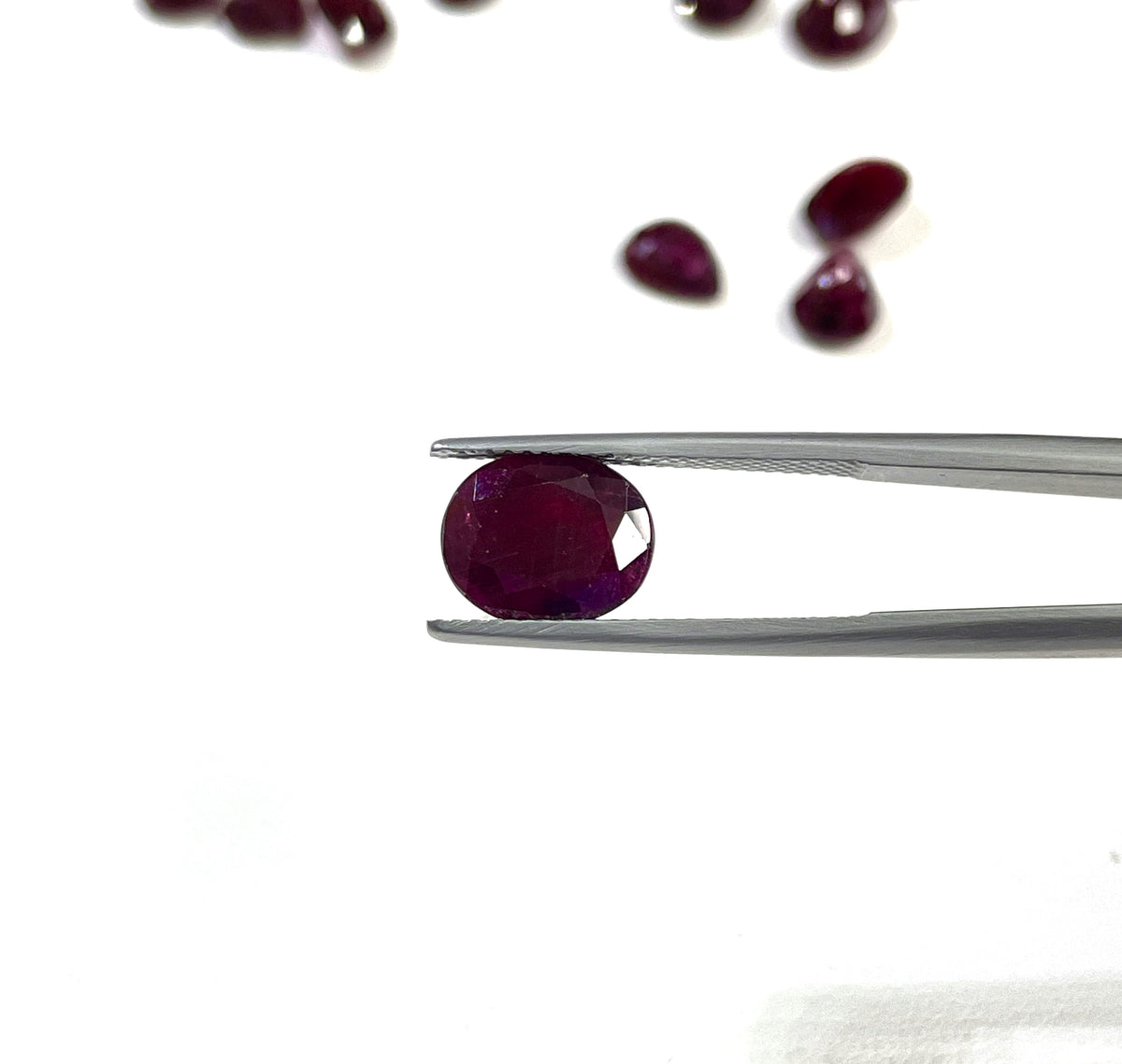 100% Natural African Ruby Heat 6x8-8x10mm Oval Pear Cut Blood Red Color Loose Gemstone for Making Jewellery