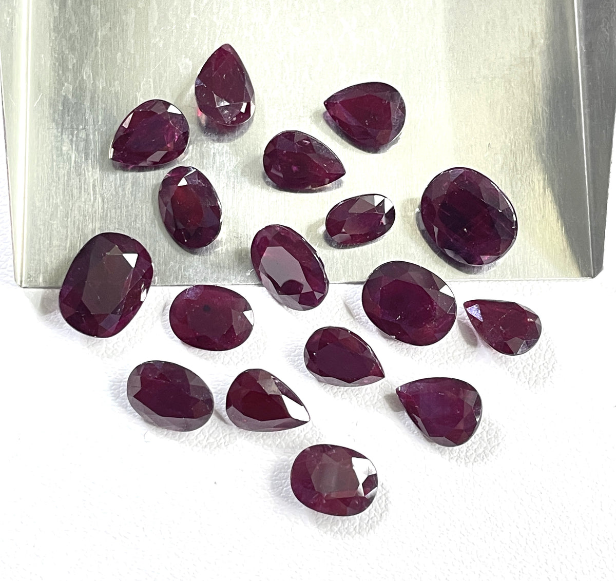 100% Natural African Ruby Heat 6x8-8x10mm Oval Pear Cut Blood Red Color Loose Gemstone for Making Jewellery
