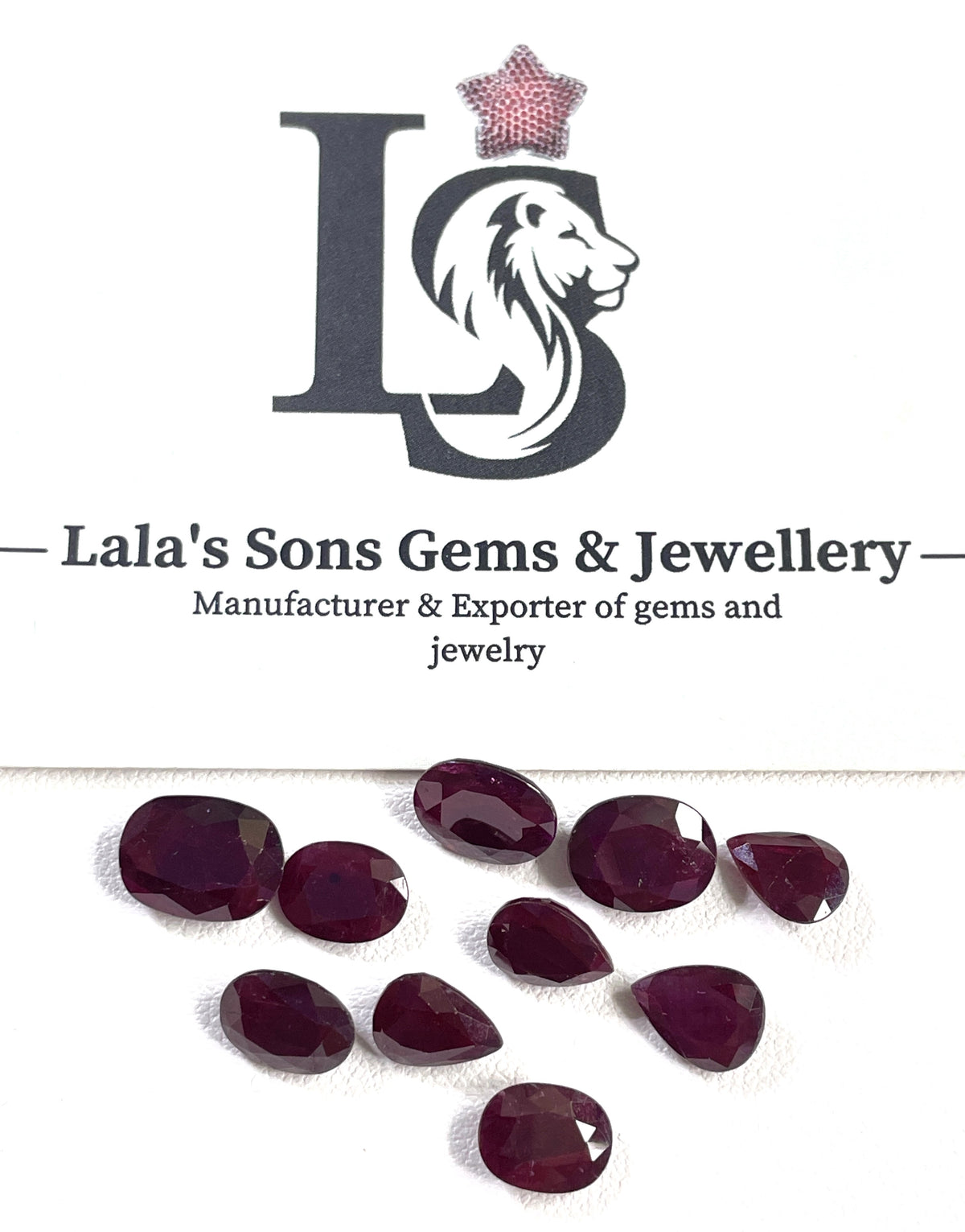 100% Natural African Ruby Heat 6x8-8x10mm Oval Pear Cut Blood Red Color Loose Gemstone for Making Jewellery