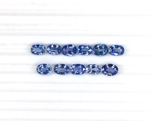 6x4Mm Natural Ceylon Blue Sapphire Oval Shape Faceted Cut Stone/Blue Sapphire Oval Shape Loose Gemstone For Jewelry Making
