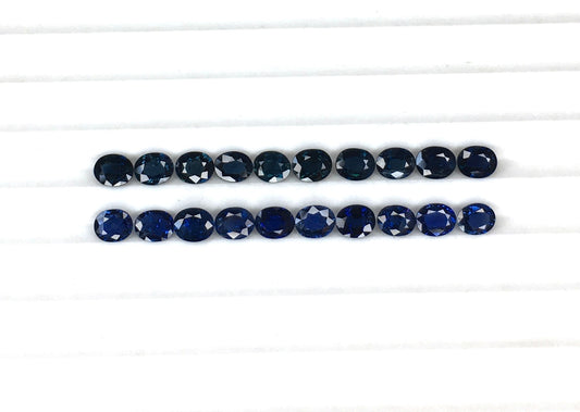 5x4 Mm Natural Blue Sapphire Faceted Blue Sapphire Gemstone Sapphire Oval Shape Sapphire Flat Back Loose Gemstone